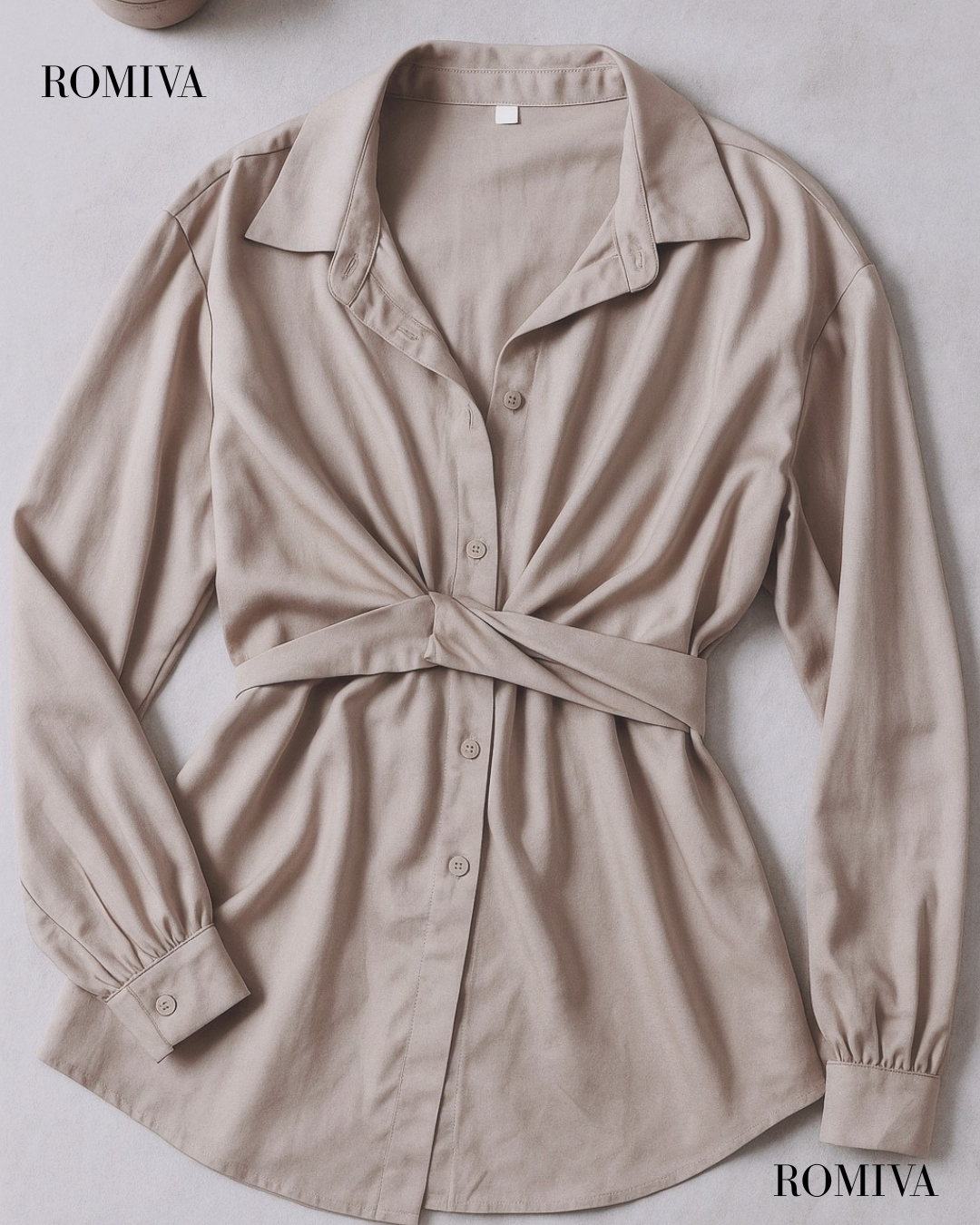 Tencel Signature Blouse - Beige/Black